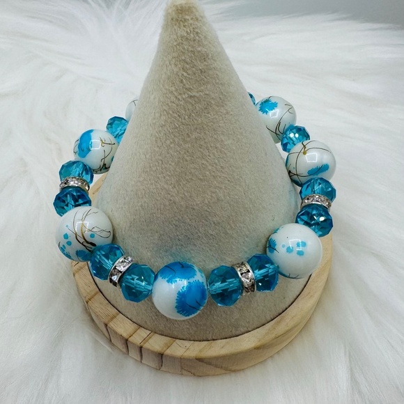 Colorful Beaded Glass Fashion Statement Stackable Bracelet Style 2 - Picture 1 of 6